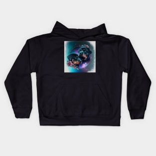 Rottweiler Abstract Art Kids Hoodie